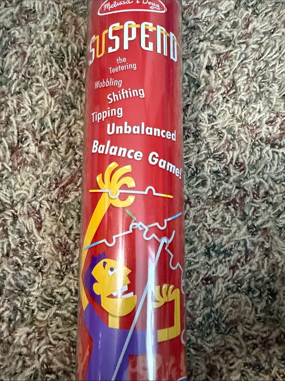 Melissa & Doug Suspend Balance Game - Red with Yellow & Purple Accents